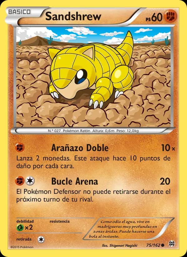 Sandshrew card in Spanish