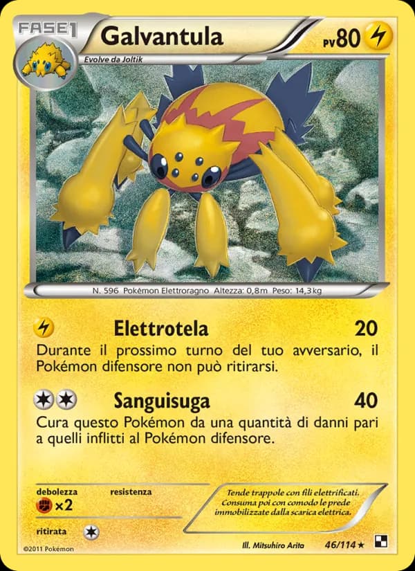 Galvantula card in Italian