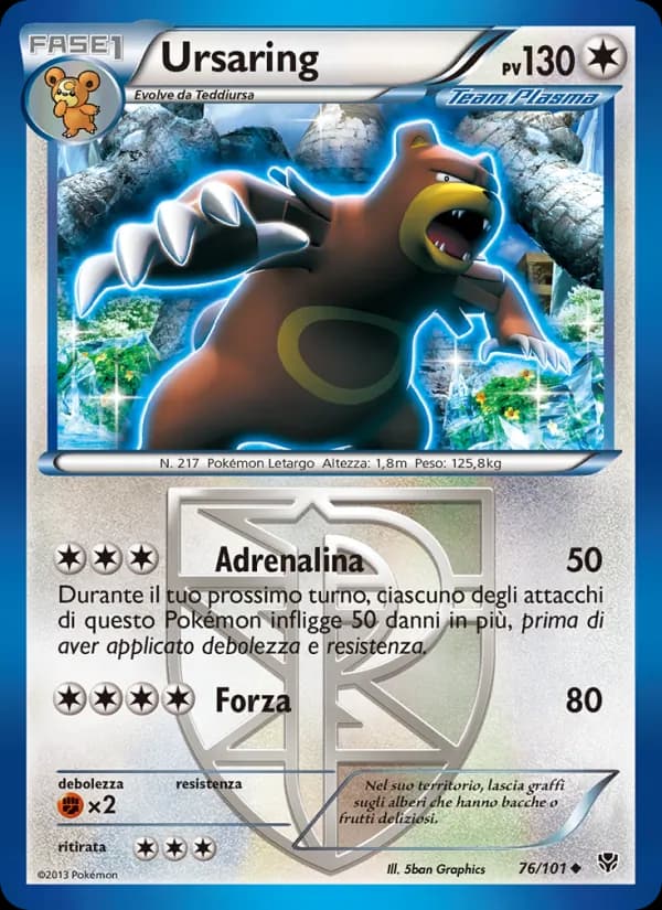 Ursaring card in Italian