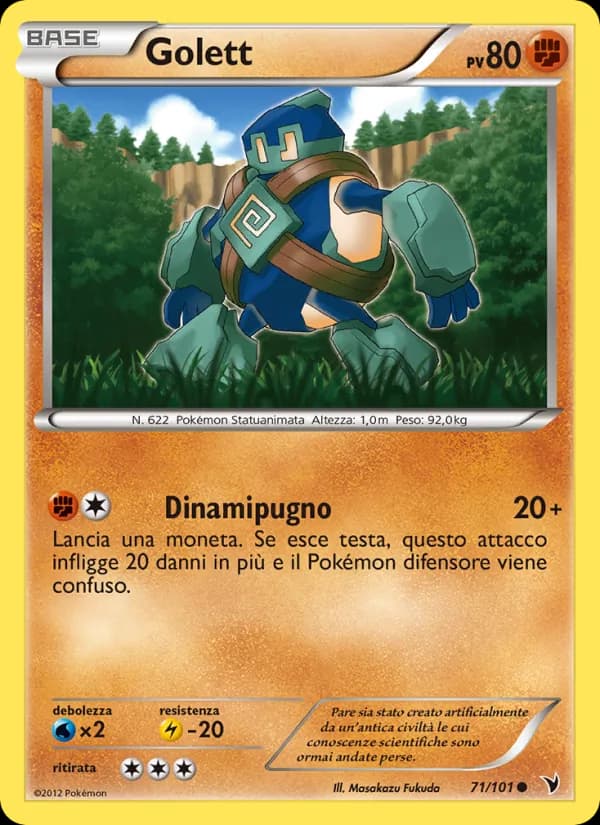 Golett card in Italian
