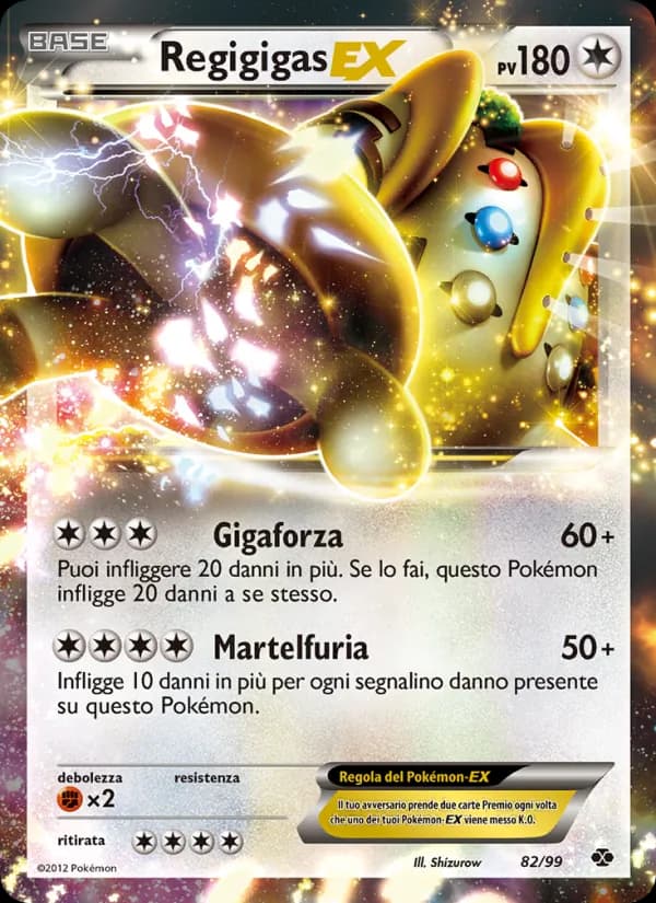 Regigigas-EX card in Italian
