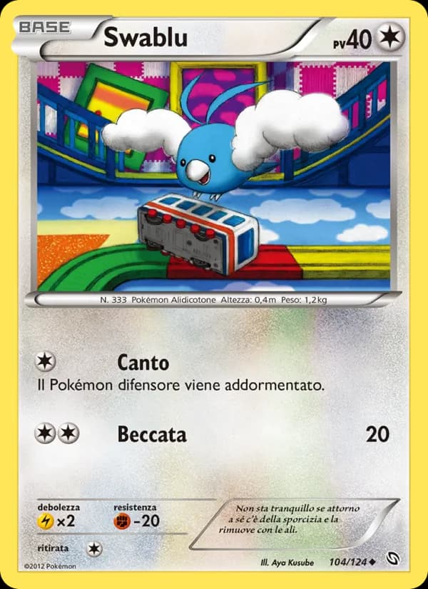 Swablu card in Italian