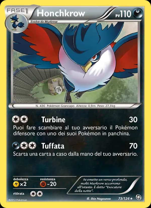 Honchkrow card in Italian