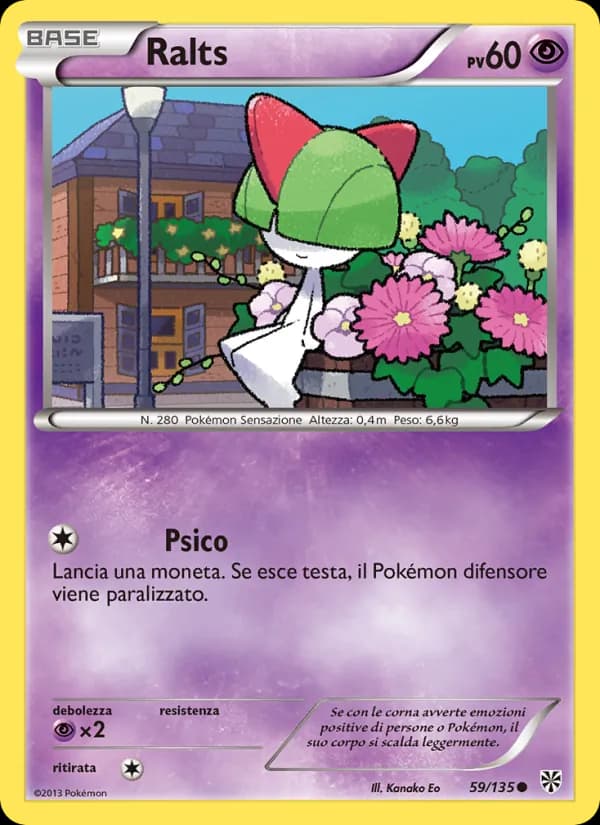 Ralts card in Italian
