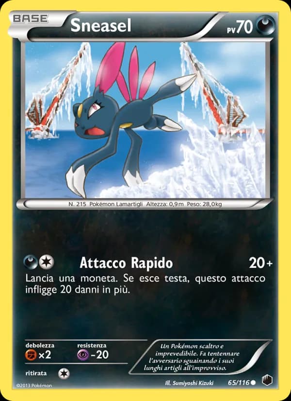 Sneasel card in Italian