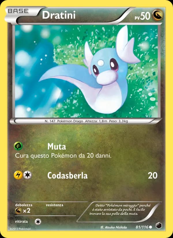 Dratini card in Italian
