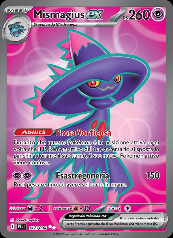 Mismagius-ex card in Italian