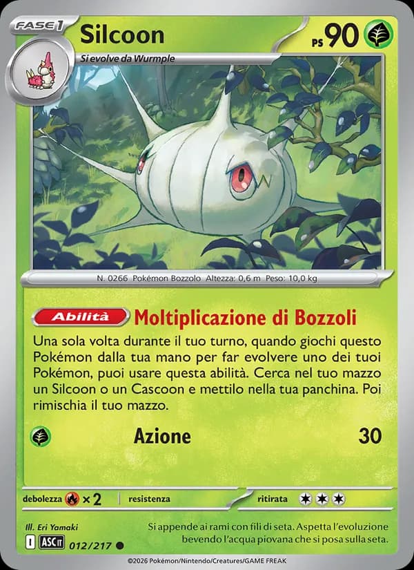Silcoon card in Italian