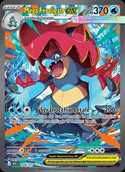 Mega Feraligatr-ex card in Italian