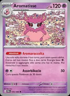 Aromatisse card in Italian