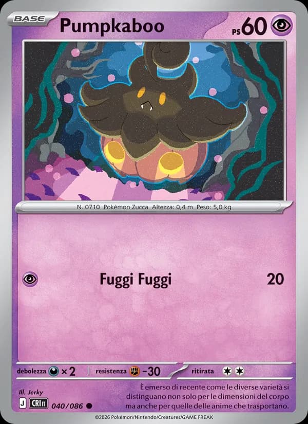 Pumpkaboo card in Italian