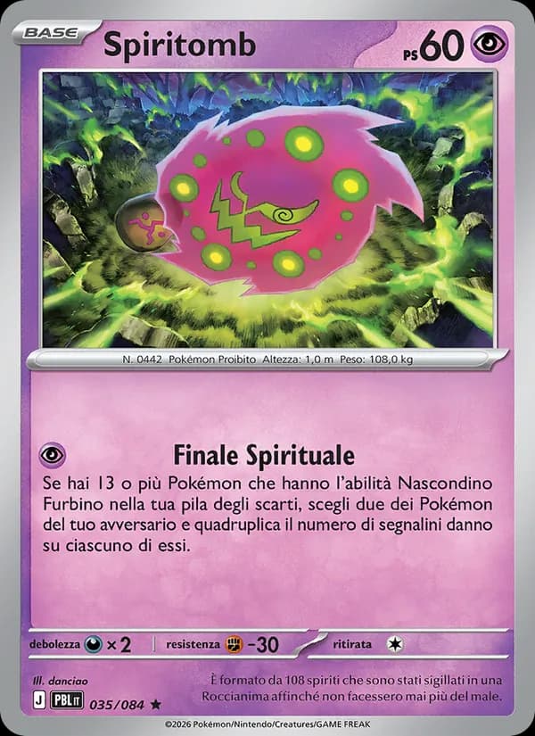 Spiritomb card in Italian