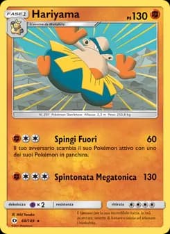Hariyama card in Italian