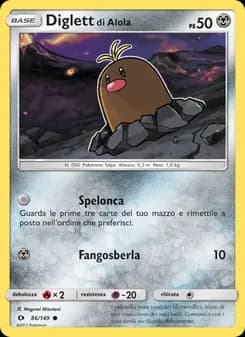 Diglett di Alola card in Italian