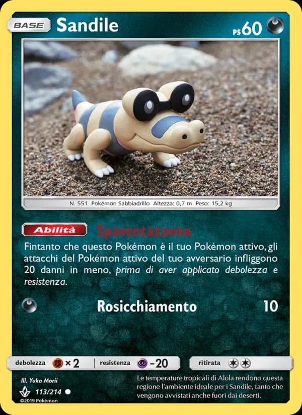 Sandile card in Italian