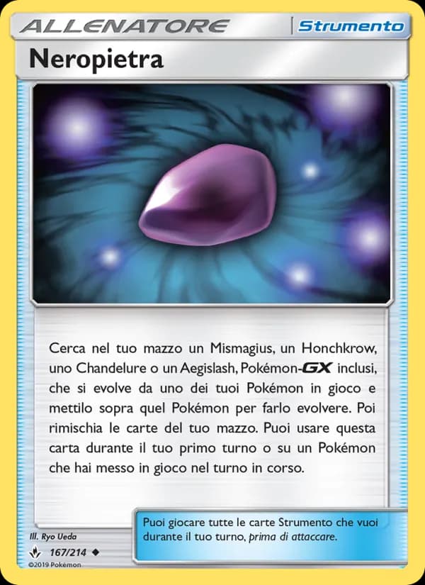 Neropietra card in Italian