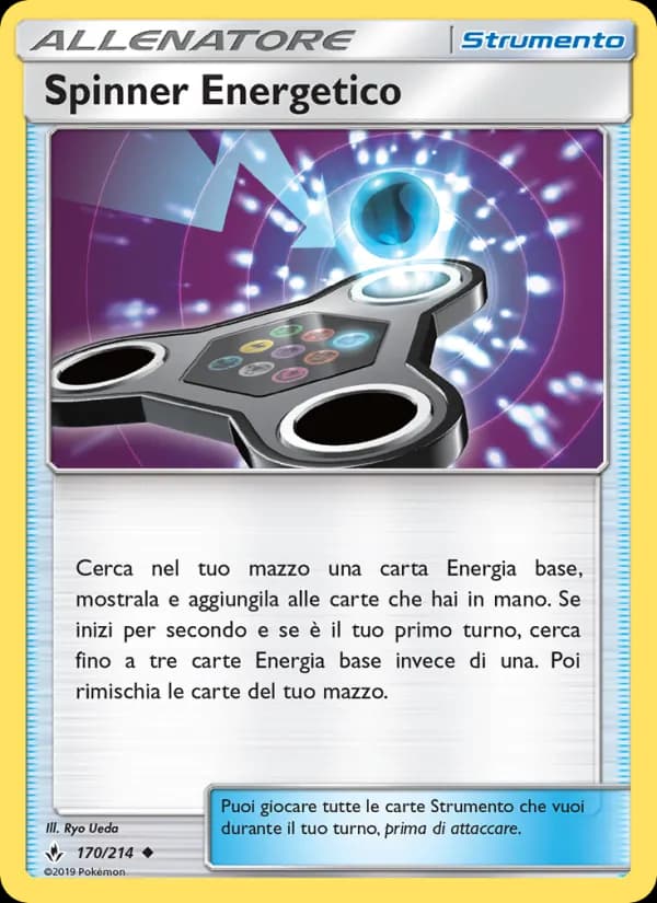 Spinner Energetico card in Italian