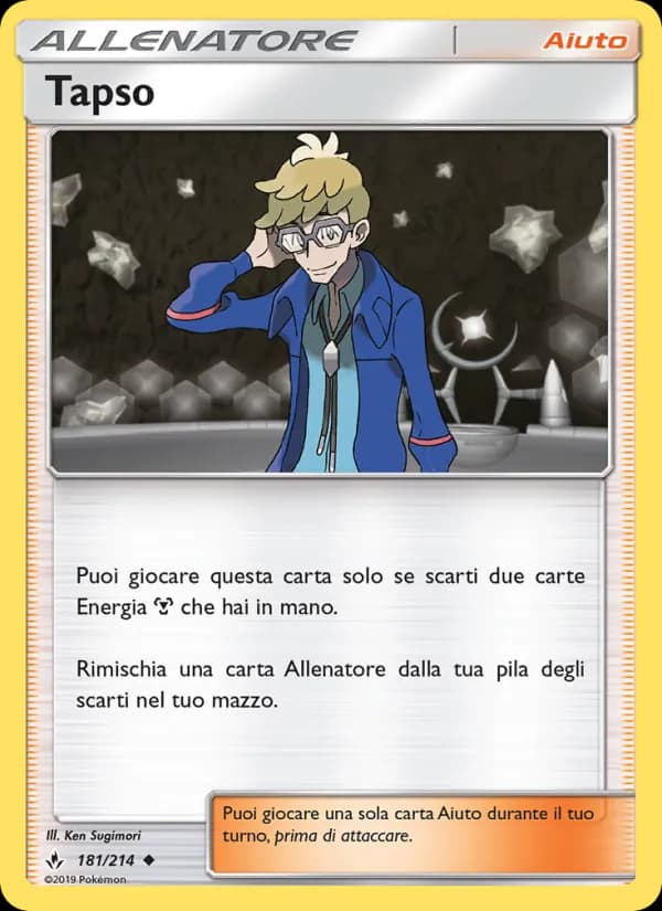 Tapso card in Italian