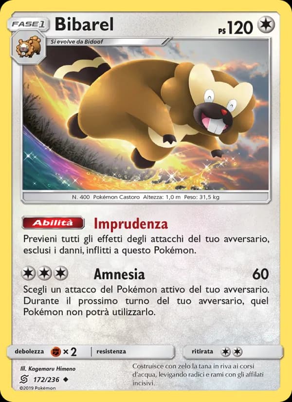 Bibarel card in Italian