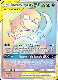 Slowpoke e Psyduck GX card in Italian