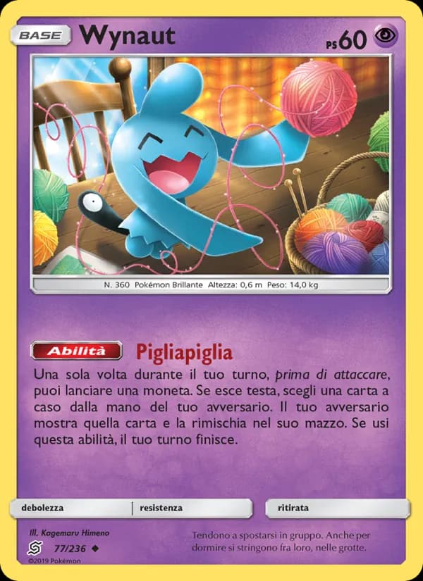 Wynaut card in Italian