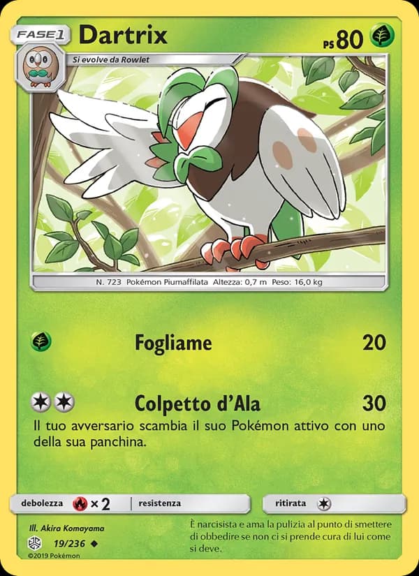 Dartrix card in Italian