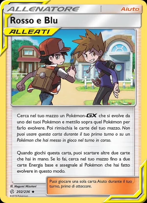 Rosso e Blu card in Italian