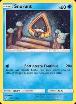 Snorunt card in Italian