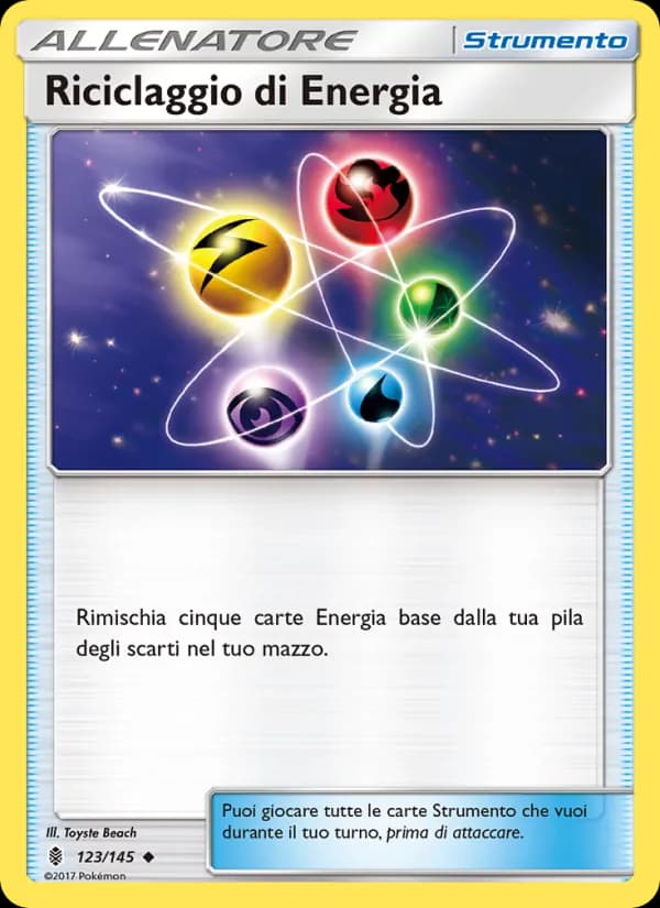 Riciclaggio di Energia card in Italian