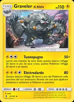 Graveler di Alola card in Italian