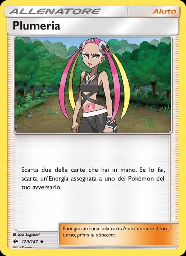 Plumeria card in Italian