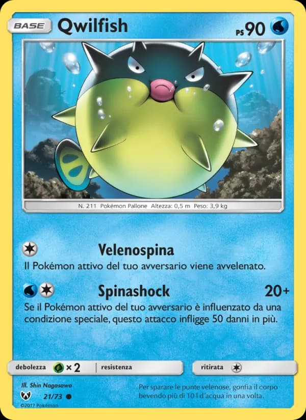 Qwilfish card in Italian