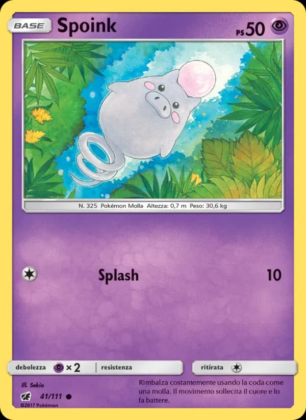 Spoink card in Italian