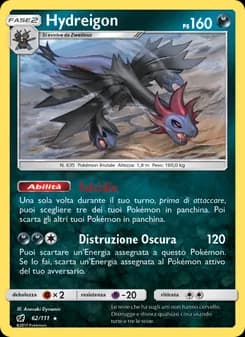 Hydreigon card in Italian