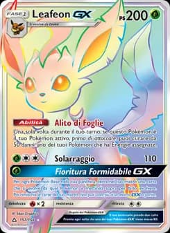 Leafeon GX card in Italian