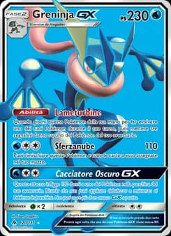 Greninja GX card in Italian