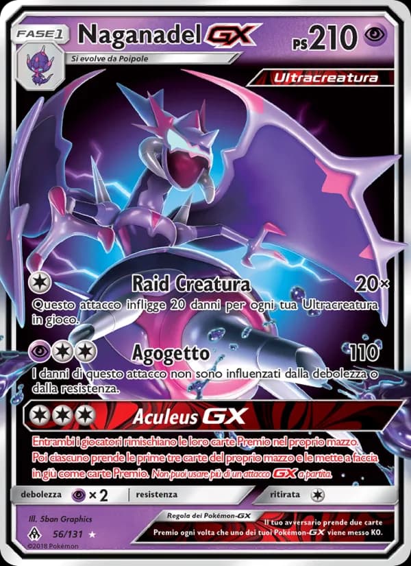 Naganadel GX card in Italian