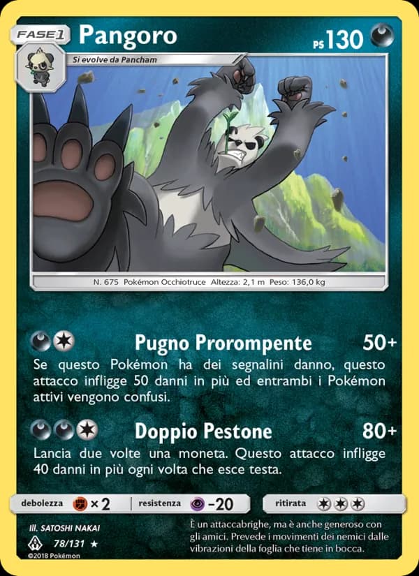 Pangoro card in Italian
