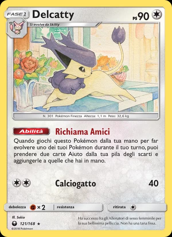 Delcatty card in Italian