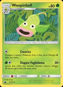 Weepinbell card in Italian