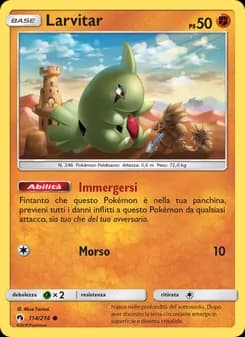 Larvitar card in Italian