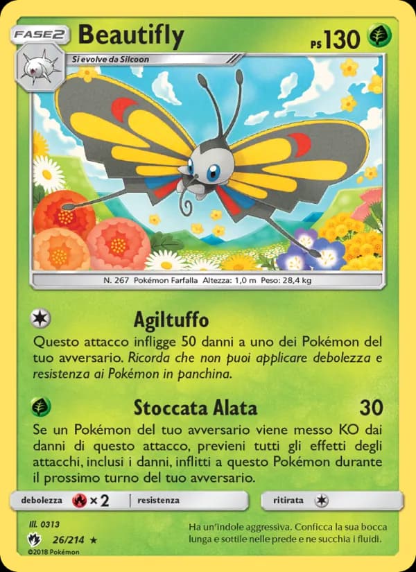 Beautifly card in Italian