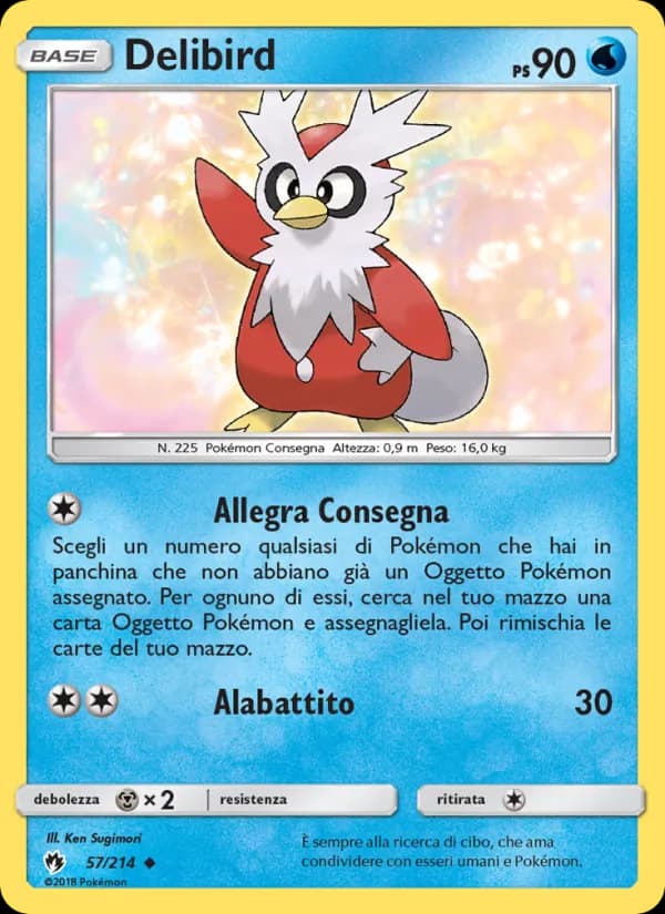Delibird card in Italian