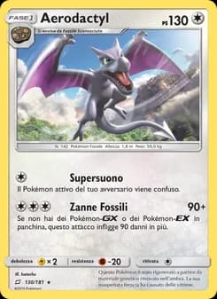 Aerodactyl card in Italian