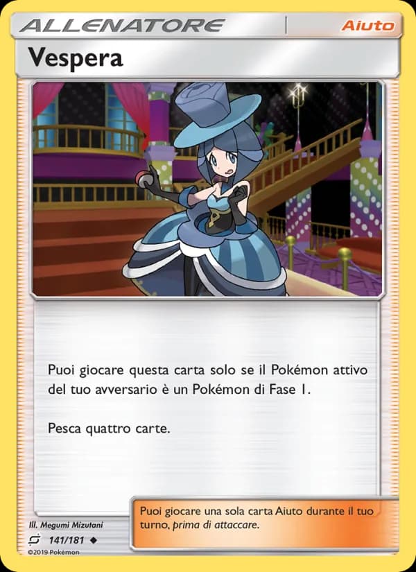 Vespera card in Italian