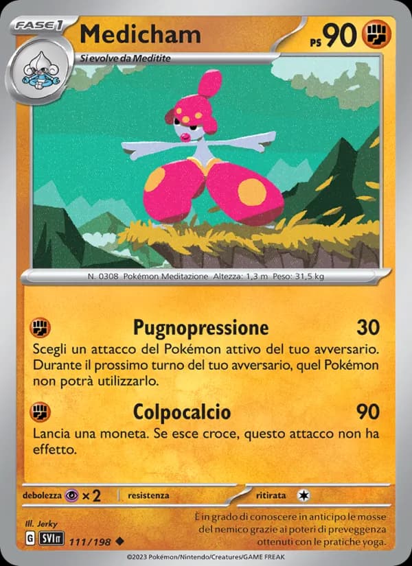 Medicham card in Italian