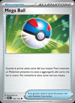 Mega Ball card in Italian