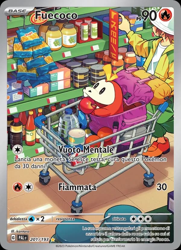 Fuecoco card in Italian