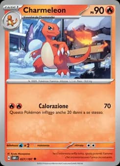 Charmeleon card in Italian