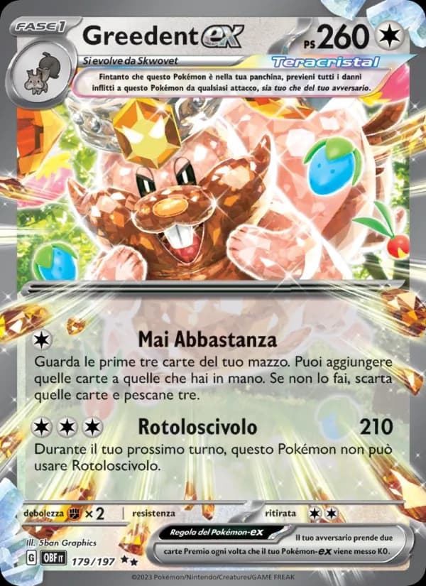 Greedent-ex card in Italian